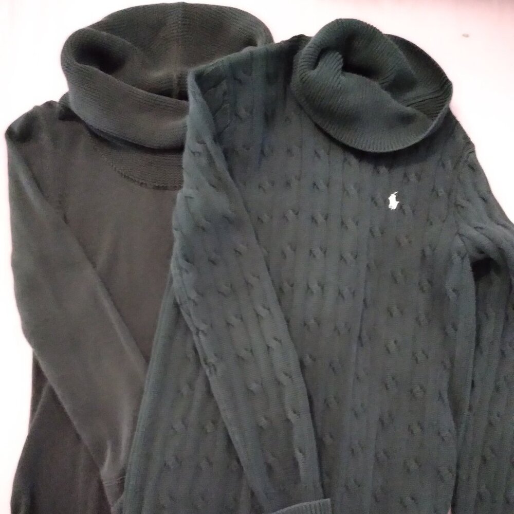 Tommy Hilfiger Turtleneck and Calvin Klein Cowlneck Sweaters